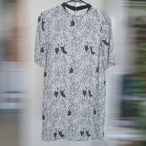 Ted Baker Dress Oscala Cat Novelty Romantic Shift Dress Women's Size Ted 1 /US 4